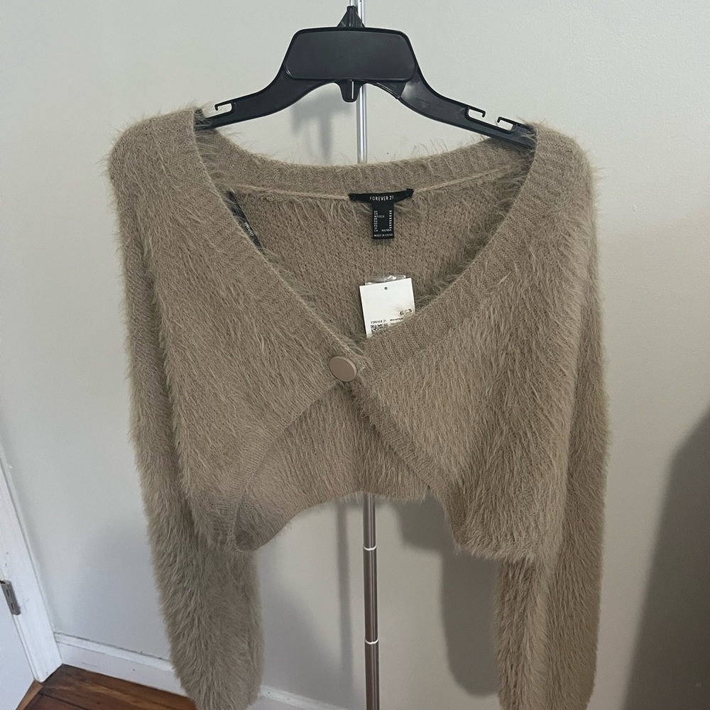Forever 21 Fuzzy Beige Sweater